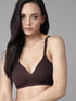 Coffee Brown Full-Coverage Cotton Bra for Women – Non-Padded | Non-Wired