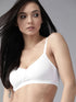 White Medium-Coverage Cotton Bra for Women – Non-Padded | Non-Wired