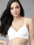 White Full-Coverage Cotton Bra for Women – Non-Padded | Non-Wired