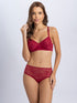 Zumlaa Magenta Medium-Coverage Lightly Padded Bra & Mid-Waist Brief Lingerie Set