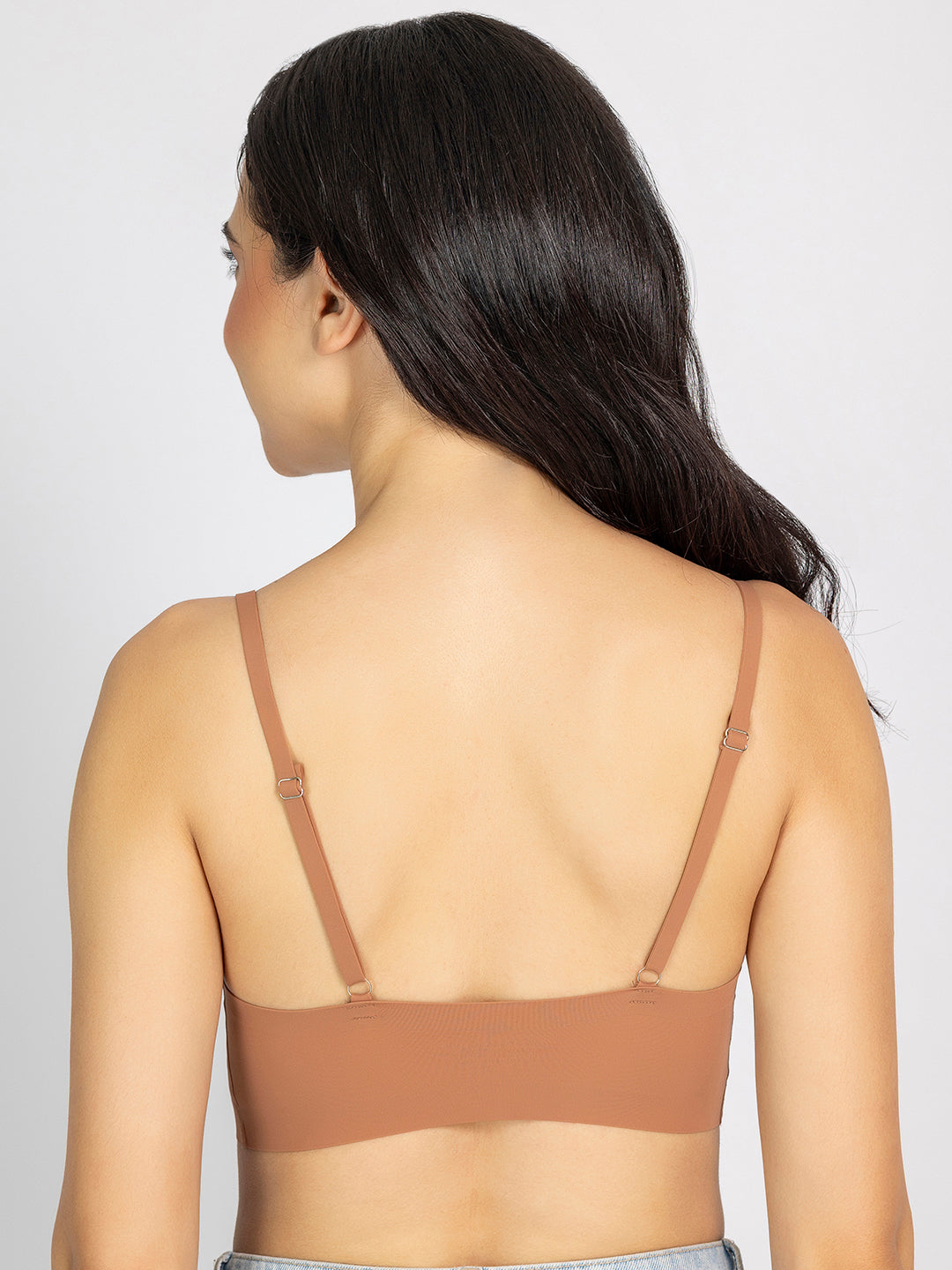 Chelvet Light Brown Seamless Padded Slip-on Bra