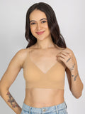 Chelvet Nude Seamless Padded Slip-on Bra