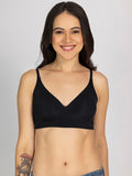 Chelvet Black Seamless Padded Slip-on Bra