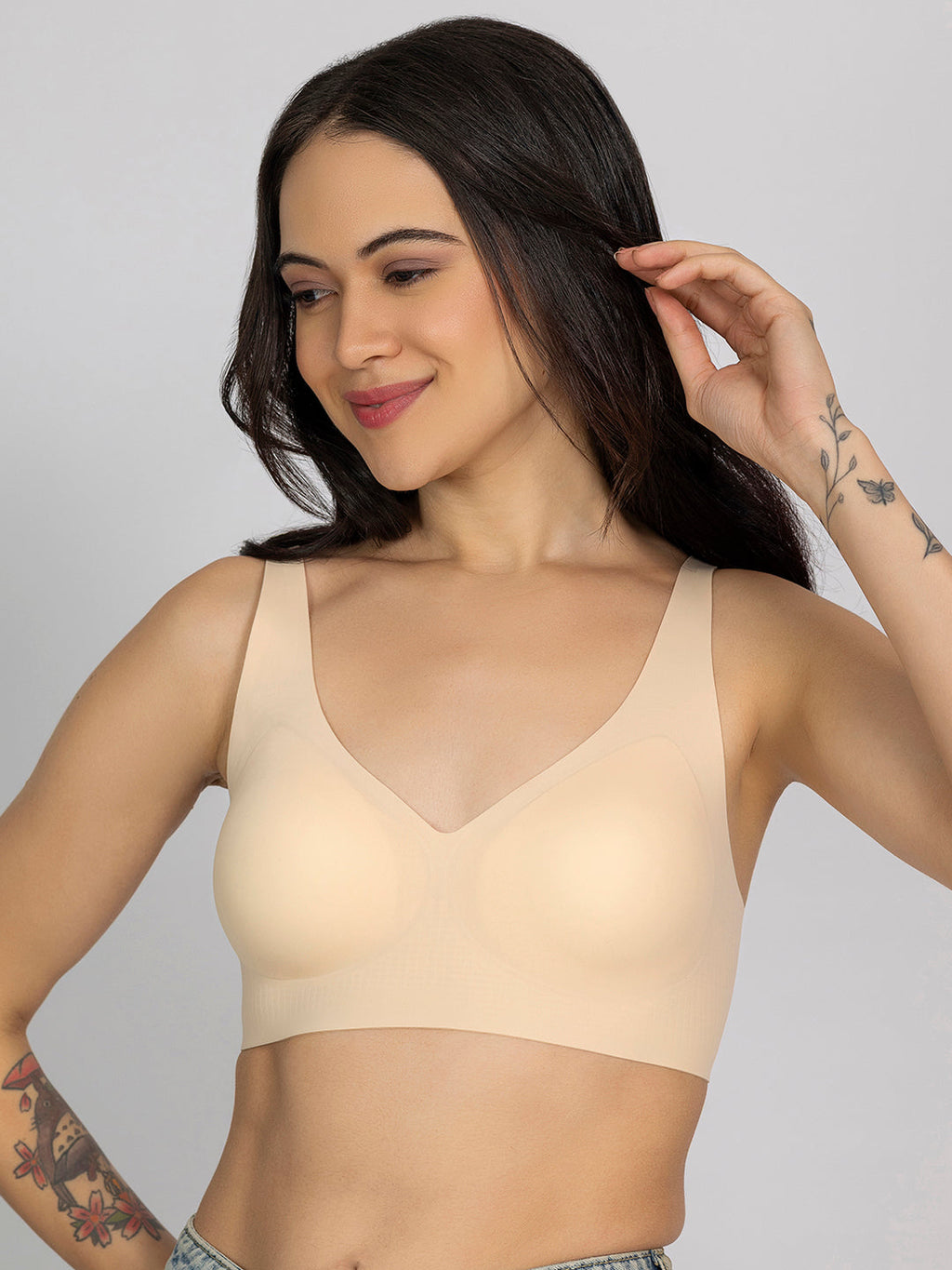 Chelvet Seamless Nude Padded Bra