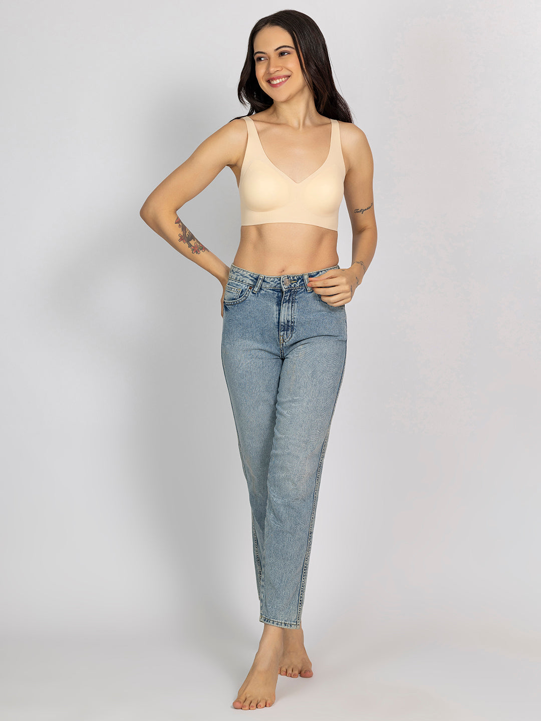 Chelvet Seamless Nude Padded Bra