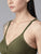 Olive Green Medium-Coverage Cotton Bra for Women – Non-Padded | Non-Wired