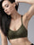 Olive Green Medium-Coverage Cotton Bra for Women – Non-Padded | Non-Wired