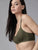 Olive Green Medium-Coverage Cotton Bra for Women – Non-Padded | Non-Wired