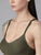 Olive Green Medium-Coverage Cotton Bra for Women – Non-Padded | Non-Wired