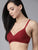 Maroon Medium-Coverage Cotton Bra for Women – Non-Padded | Non-Wired