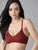 Maroon Medium-Coverage Cotton Bra for Women – Non-Padded | Non-Wired