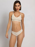 Chelvet Cream Seamless Lingerie Set