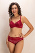 Magenta full-Coverage Lightly Padded Bra & Mid-Waist Brief Set