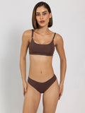 Brown Seamless Lingerie Set
