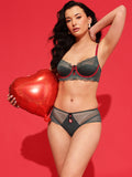 Underwired Non-Padded Lace Bra & Brief Set