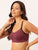 Maroon Lightly Padded Cotton Bra for Women – Non-Wired | Seamless | Slip-On Style