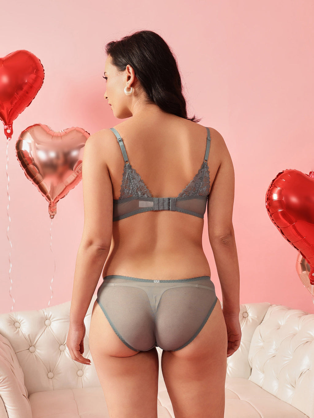 Non-Padded Underwired Lace Bra & Panty Set