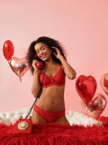 Non-Padded Underwired Lace Bra & Brief Set