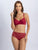 Zumlaa Magenta Medium-Coverage Lightly Padded Bra & Mid-Waist Brief Lingerie Set