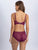 Zumlaa Purple Medium-Coverage Lightly Padded Bra & Mid-Waist Brief Lingerie Set