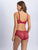 Zumlaa Magenta Medium-Coverage Lightly Padded Bra & Mid-Waist Brief Lingerie Set