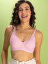 Full Cup Padded Non-Wired T-Shirt Bra With Lace Panels
